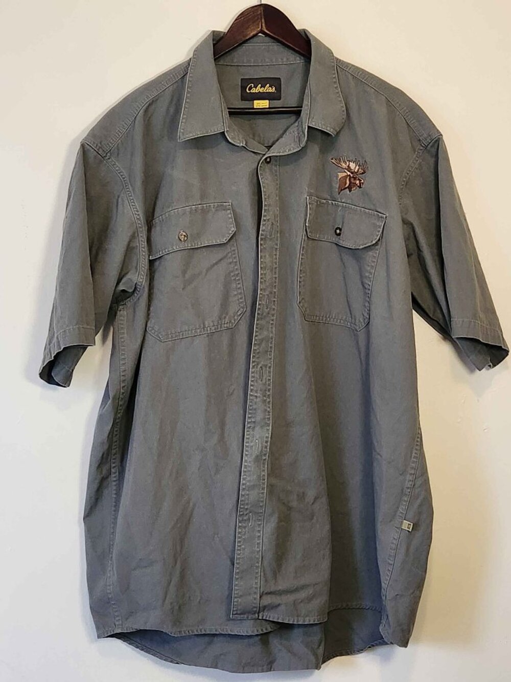 Cabela's Long sleeve button up - embroidered moose